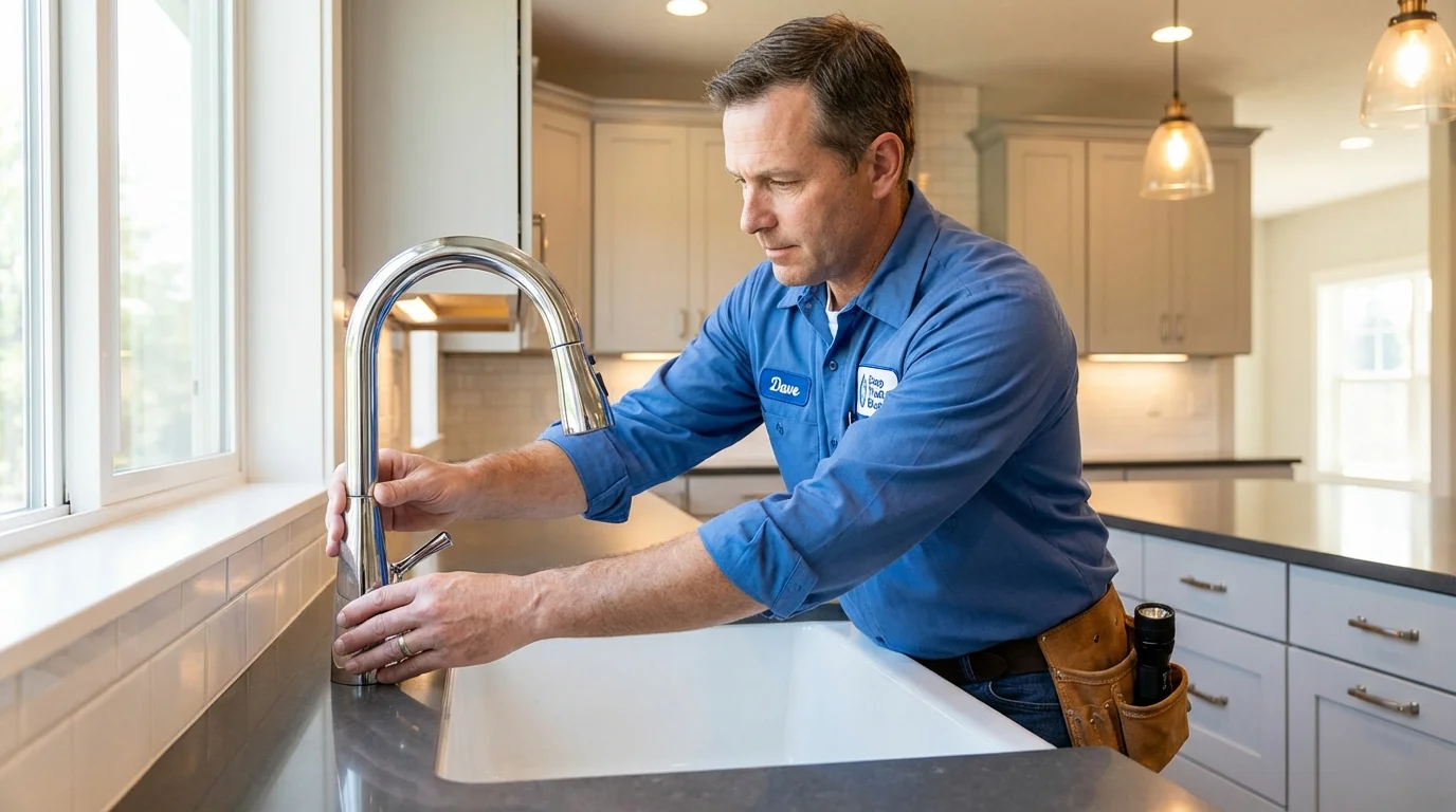 Kitchen faucet installation by Johns Plumbing LLC in Maurice